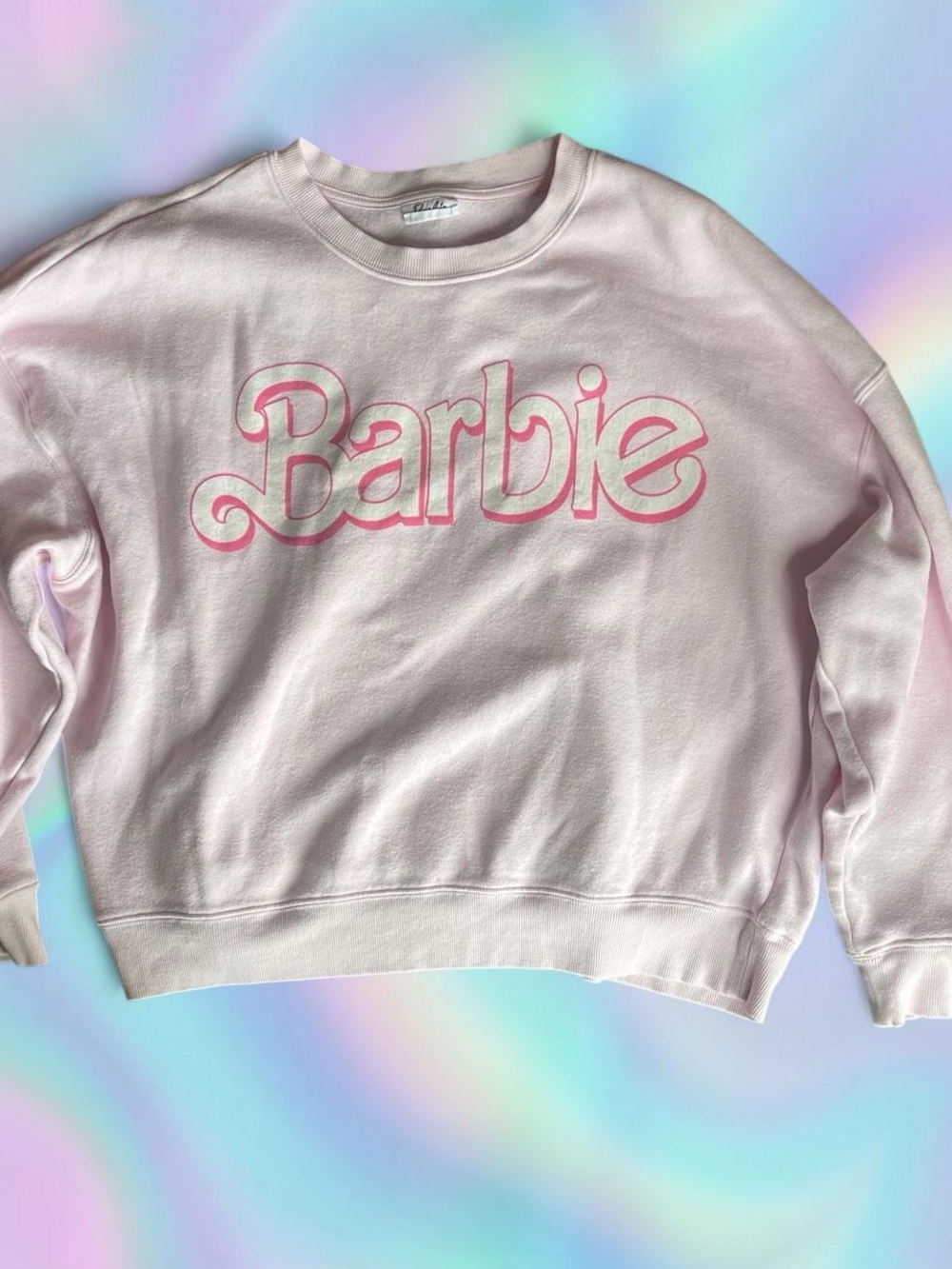 Barbie Pink Crewneck Sweatshirt - Women's Pullover Sweater